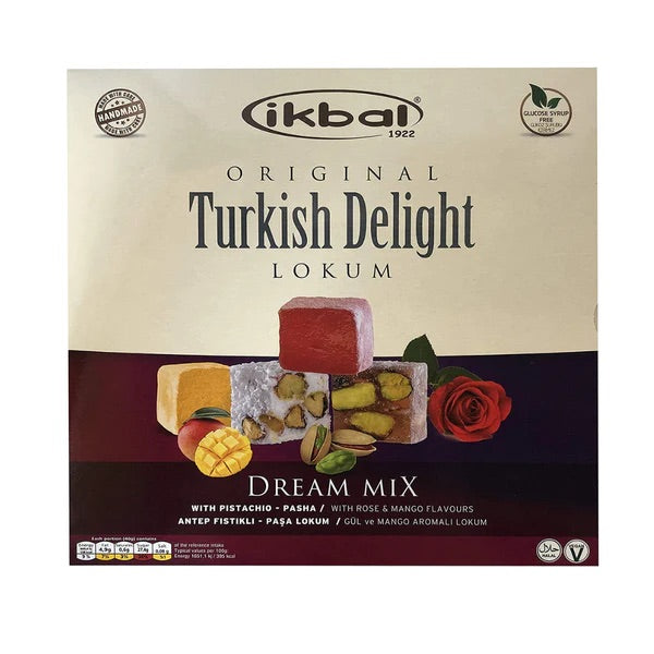 Ikbal Dream Mix Turkish Delight With Pistachio, Rose & Mango Flavour 350Gr