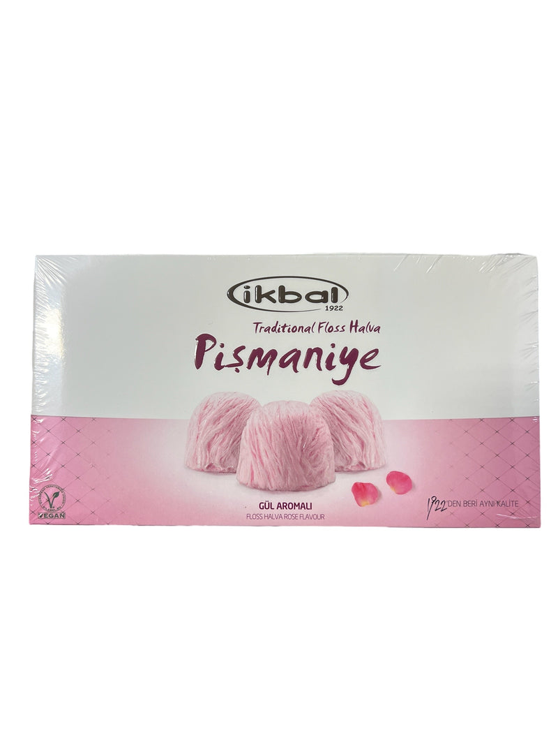 Ikbal Traditional Floss Halva Rose Flavour 170Gr - Ikbal Gul Aromali Pismaniye 170Gr