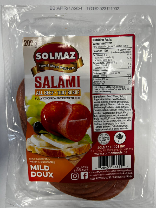 Solmaz All Beef Salami 200Gr