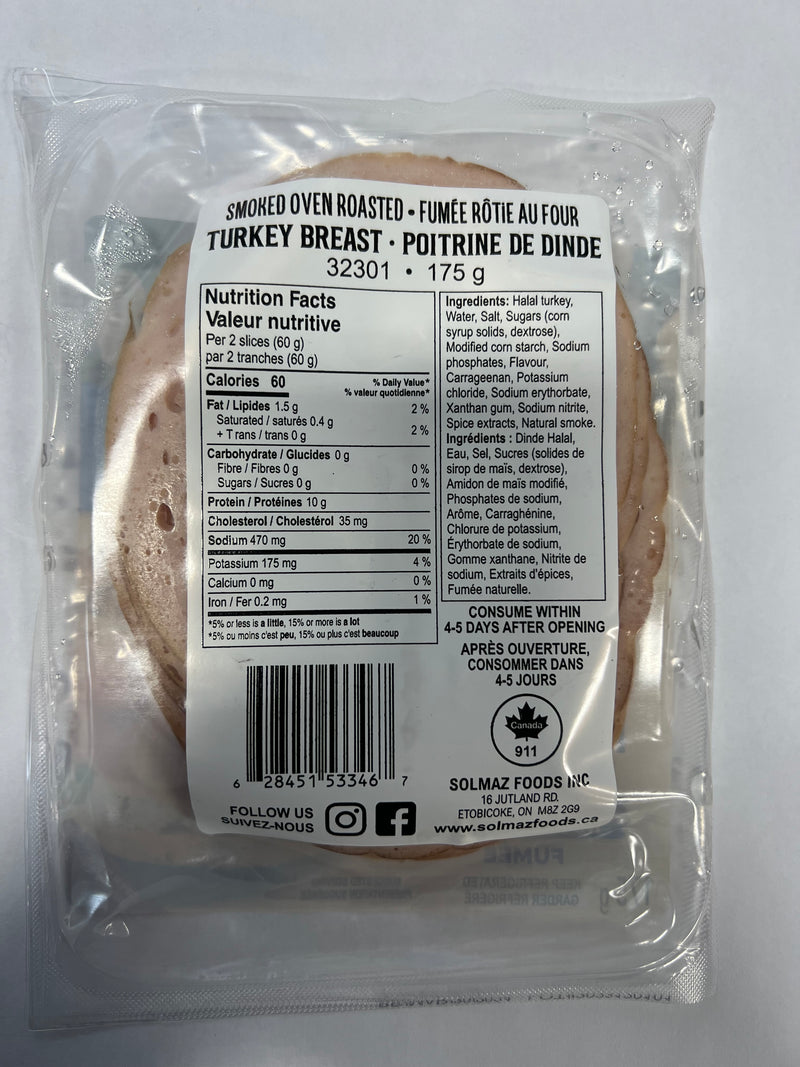 Solmaz Smoked Oven Roasted Turkey Breast 175Gr