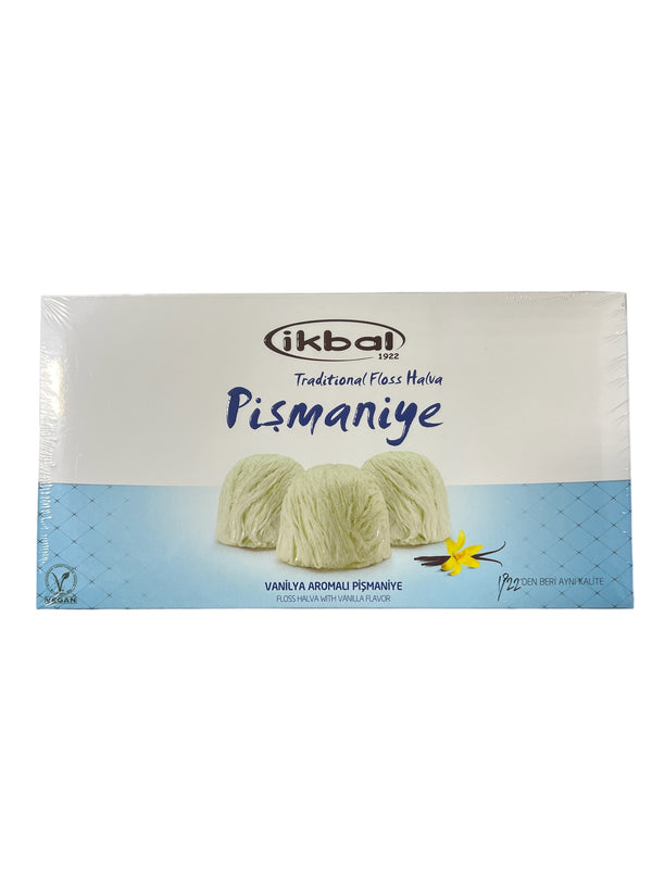 Ikbal Traditional Floss Halva With Vanilla Flavour 170Gr - Ikbal Vanilya Aromali Pismaniye 170Gr