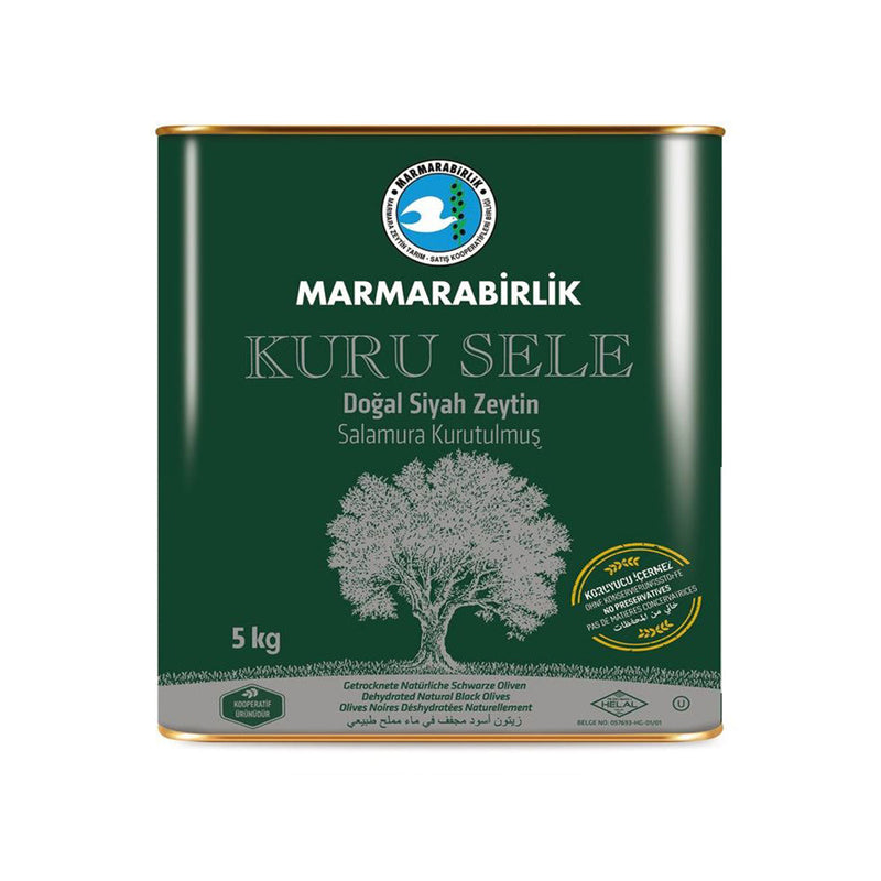 Marmarabirlik Sele Black Olives in Oil 11lbs