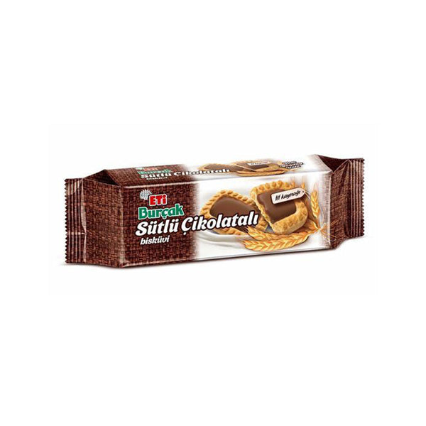 ETI BURCAK WHOLE WHEAT BISCUIT WITH MILKY CHOCOLATE 144g