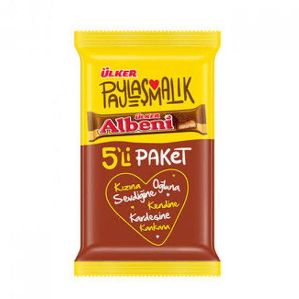 ULKER - ALBENI MILK CHOCOLATE COATED CARAMEL and BISCUIT BAR 5*36 g