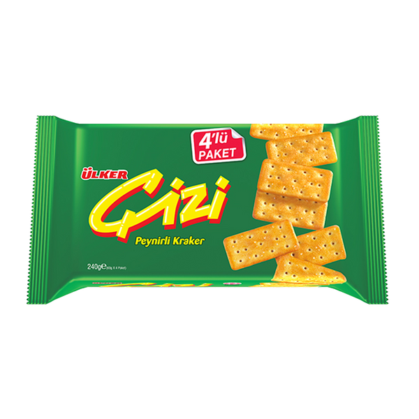 ULKER - CIZI CHEESE CRACKERS 4*60g