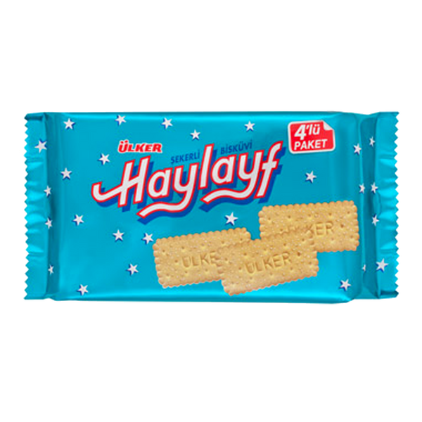 ULKER - HAYLAYF BISCUIT WITH SUGAR 4*64 g