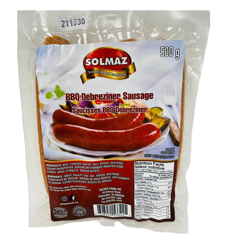 Solmaz Fully Cooked BBQ Debreziner 500G