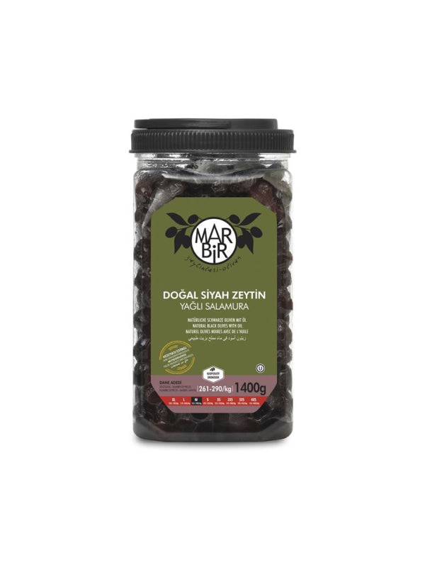 Marmarabirlik Natural Black Olives with Olive Oil (M) 1400GR