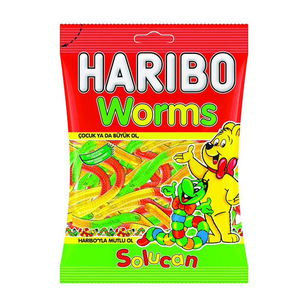 HARIBO WORMS GUMMY CANDIES 160 g