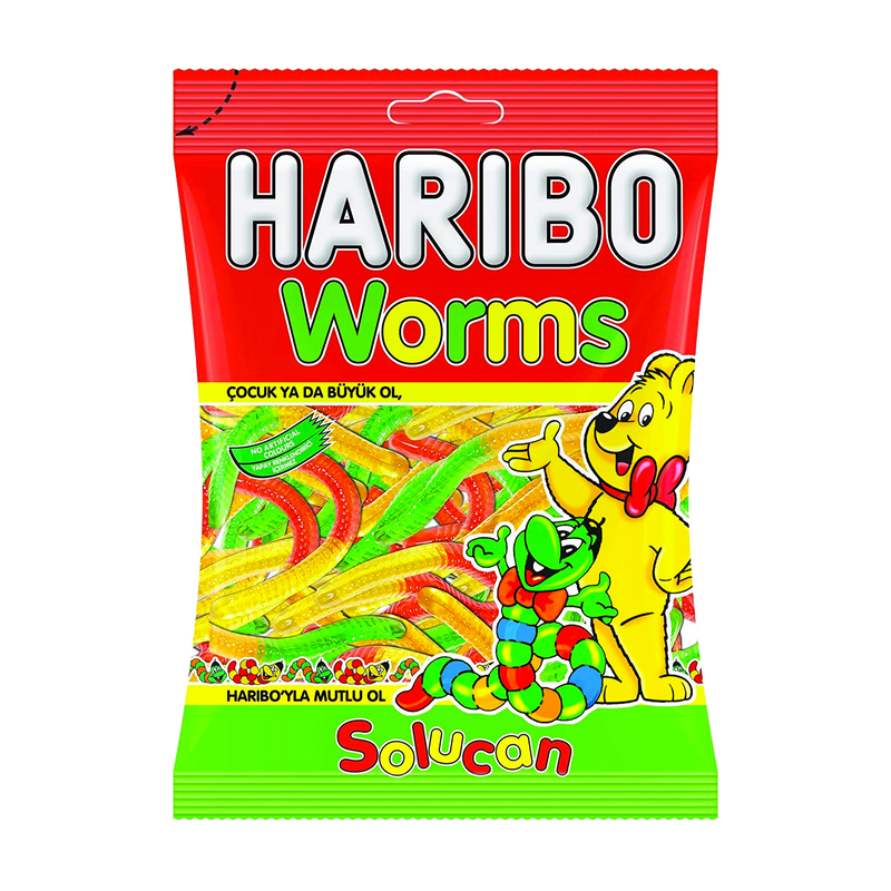 HARIBO WORMS GUMMY CANDIES 160 g